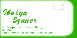 ibolya szauer business card